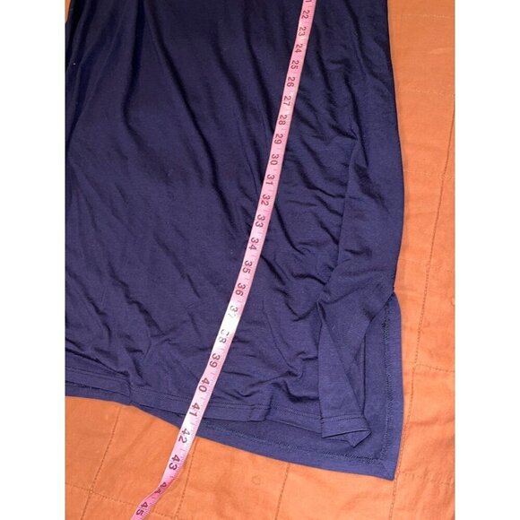 Eileen Fisher Womens Navy Blue V-Neck Long-Sleeve Midi Dress S - Picture 8 of 10